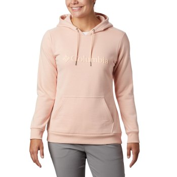 Columbia Logo, Sudaderas Con Capucha Rosas Para Mujer | 361904-SCZ